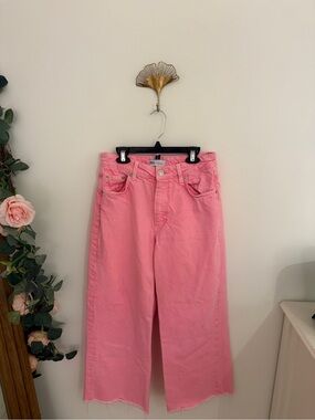 Zara Pink Wide-Leg Jeans